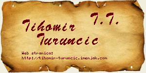 Tihomir Turunčić vizit kartica